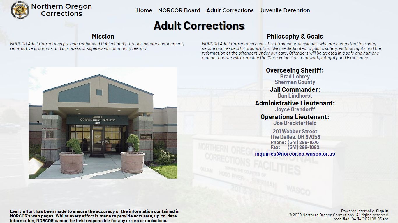 NORCOR: Adult Corrections | Northern Oregon Regional ...
